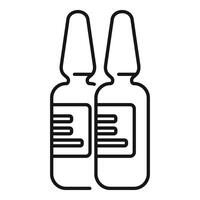 Syringe injection icon outline vector. Strong potion vaccine vector