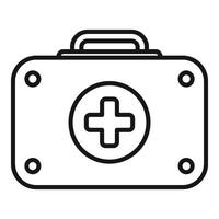 First aid kit icon outline vector. Medicinal provider vector