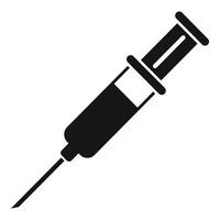 Blood syringe injection icon simple vector. Strong potion vector