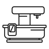 herramienta cnc máquina icono contorno vector. eléctrico controlar vector