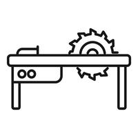 Router cnc machine icon outline vector. Control production vector