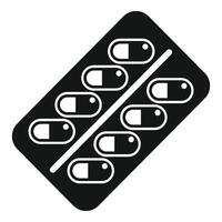 Viral capsule blister icon simple vector. Medicine health protection vector