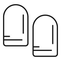 Device earplugs icon outline vector. Cover foam canal vector