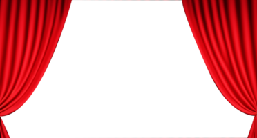 AI generated red curtain with a transparent background png