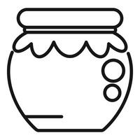 Antiviral honey jar icon outline vector. Medical supplement vector