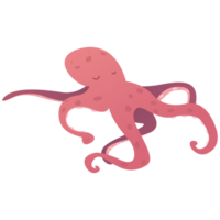 schattig slapen Octopus sticker png