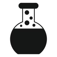 Flask pot genetic icon simple vector. Science study molecule vector