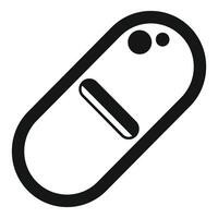 Medical pill icon simple vector. Shield shot protection vector