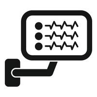 Heart rate monitor icon simple vector. Hospitalization condition vector