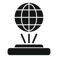 Earth virtual tour icon simple vector. App design rotate vector