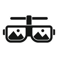 Vr googles icon simple vector. Minimal control design vector