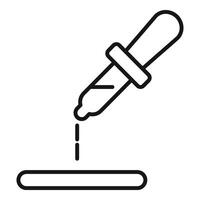 Lab experiment dropper icon outline vector. Genetic study vector