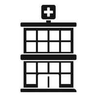 Hospital building icon simple vector. Medicinal venue room vector