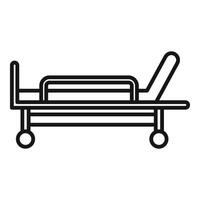 Soft clinical bed icon outline vector. Patient insurance helping vector