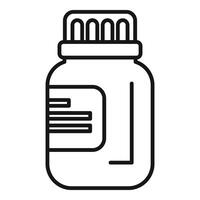 Medical bottle drugs icon outline vector. Care patient healthy vector