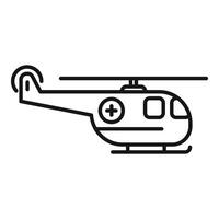 Ambulance emergency helicopter icon outline vector. Care clinic center vector