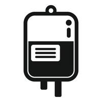 Hospitalization blood package icon simple vector. Patient care vector