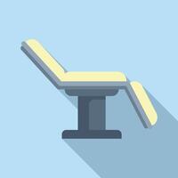 Clinic patient chair icon flat vector. Medical hospitalization vector