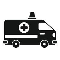 ambulancia coche icono sencillo vector. paciente sano ubicación vector