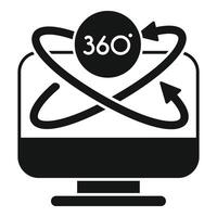 360 degree control icon simple vector. Arrow app vector