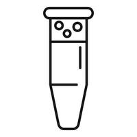 Test tube lab icon outline vector. Chemical study vector