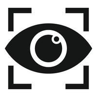 Eye control vr tour icon simple vector. Arrow app vector