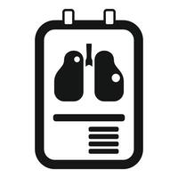 Hospitalization with lungs problem icon simple vector. Healthy patient vector