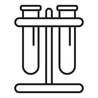 Test tube lab stand icon outline vector. Scientific material vector