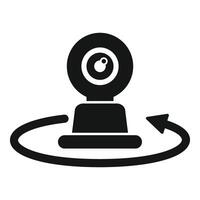 Control camera tour icon simple vector. Virtual app control vector