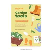 Spring gardening sale poster vector