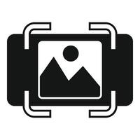 Control phone app icon simple vector. Virtual tour vector