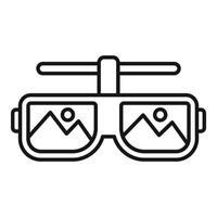 Vr googles icon outline vector. Minimal control design vector