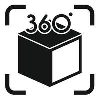 Virtual tour icon simple vector. Video minimal control vector