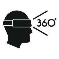 Vr headset icon simple vector. Minimal wide control vector