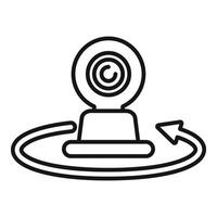 Control camera tour icon outline vector. Virtual app control vector