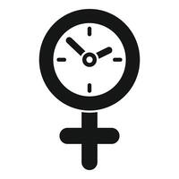 hembra menopausia icono sencillo vector. destello años ciclo vector