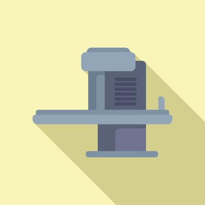 Bed scan Xray icon flat vector. Room department
