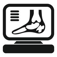 Xray image foot icon simple vector. Hospital examination vector