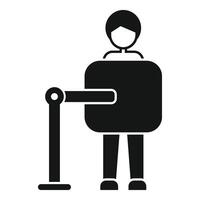 Man examination person icon simple vector. Operating client vector