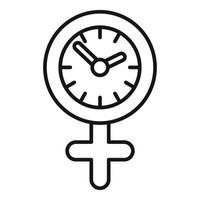 Female menopause icon outline vector. Flash age cycle vector