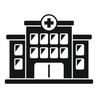 Hospital building icon simple vector. Scan machine person vector