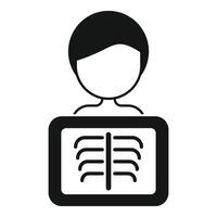 Care health body icon simple vector. Xray person image vector