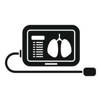 Lungs Xray scan icon simple vector. Human machine person vector