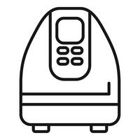 Aid oxygen concentrator icon outline vector. Center flow nasal vector