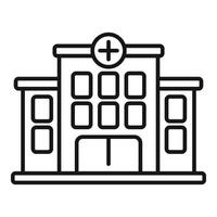 Hospital building icon outline vector. Scan machine person vector