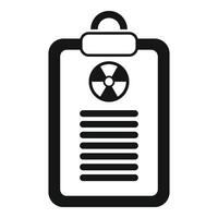 Radiology clipboard icon simple vector. Xray examination vector