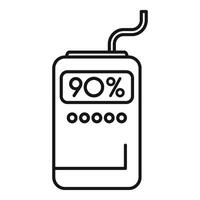 Digital oxygen concentrator icon outline vector. Residence gear vector