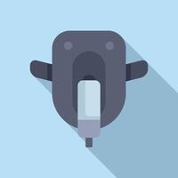 Oxygen concentrator mask icon flat vector. Air cannula vector