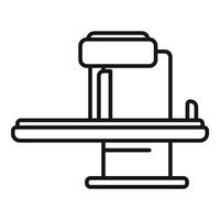 Bed scan Xray icon outline vector. Room department vector