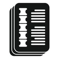 Spine Xray image icon simple vector. Clinic machine person vector